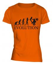 Motorbike Stunt Rider Evolution Ladies T-Shirt