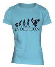 Motorbike Stunt Rider Evolution Ladies T-Shirt