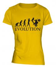 Motorbike Stunt Rider Evolution Ladies T-Shirt