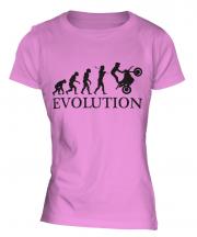 Motorbike Stunt Rider Evolution Ladies T-Shirt