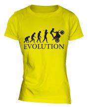 Motorbike Stunt Rider Evolution Ladies T-Shirt