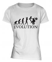 Motorbike Stunt Rider Evolution Ladies T-Shirt