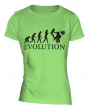 Motorbike Stunt Rider Evolution Ladies T-Shirt