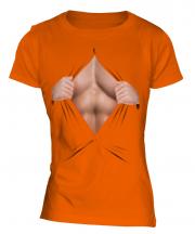Ripped Six Pack Ladies T-Shirt