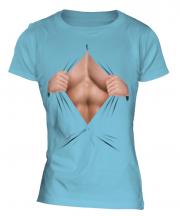 Ripped Six Pack Ladies T-Shirt