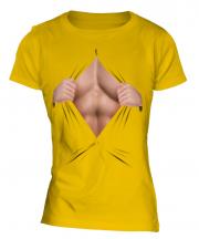 Ripped Six Pack Ladies T-Shirt