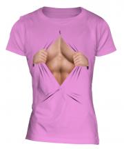 Ripped Six Pack Ladies T-Shirt
