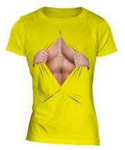 Ripped Six Pack Ladies T-Shirt