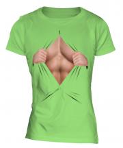 Ripped Six Pack Ladies T-Shirt