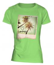 I Love Summer Ladies T-Shirt