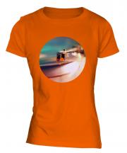 Record Player Fashion Print Ladies T-Shirt