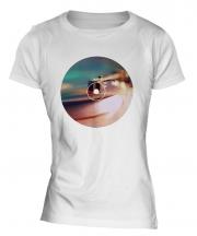 Record Player Fashion Print Ladies T-Shirt