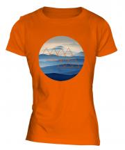 Foggy Mountains Fashion Print Ladies T-Shirt