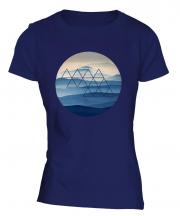 Foggy Mountains Fashion Print Ladies T-Shirt