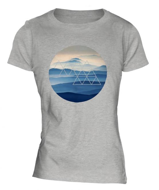 Foggy Mountains Fashion Print Ladies T-Shirt