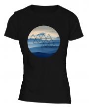 Foggy Mountains Fashion Print Ladies T-Shirt
