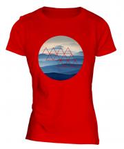 Foggy Mountains Fashion Print Ladies T-Shirt