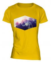 Summer Palm Trees Print Ladies T-Shirt