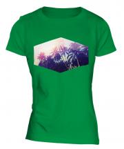 Summer Palm Trees Print Ladies T-Shirt