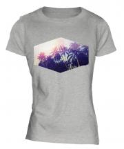 Summer Palm Trees Print Ladies T-Shirt