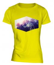 Summer Palm Trees Print Ladies T-Shirt