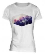 Summer Palm Trees Print Ladies T-Shirt