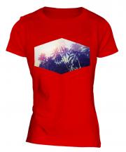 Summer Palm Trees Print Ladies T-Shirt