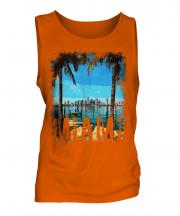 Miami Grunge Print Mens Vest