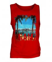 Miami Grunge Print Mens Vest