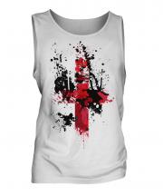 England St. George Cross Abstract Print Mens Vest