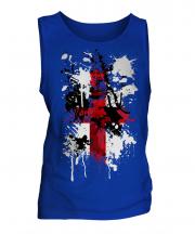 England St. George Cross Abstract Print Mens Vest