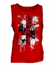 England St. George Cross Abstract Print Mens Vest