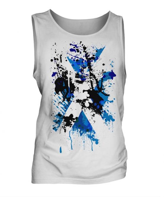 Scotland Flag Abstract Print Mens Vest