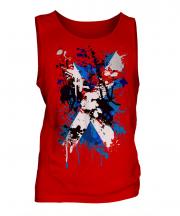 Scotland Flag Abstract Print Mens Vest