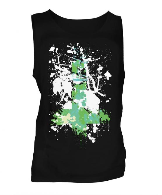 Grunge Cross Mens Vest