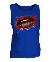 Grunge Lips Mens Vest