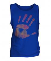 Hand Print Mens Vest