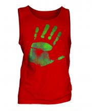 Hand Print Mens Vest