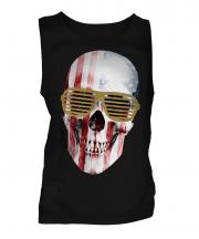 Stars And Stripes Skull Mens Vest