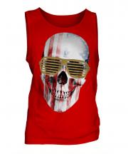 Stars And Stripes Skull Mens Vest