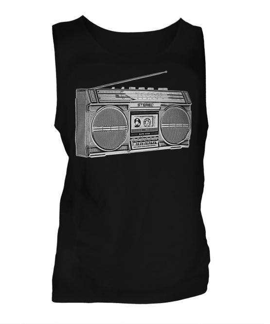 Retro Boombox Mens Vest