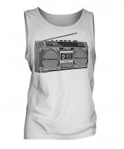 Retro Boombox Mens Vest