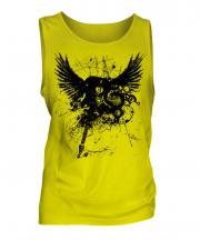 Grunge Guitar Tattoo Mens Vest
