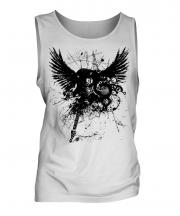 Grunge Guitar Tattoo Mens Vest