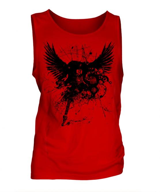 Grunge Guitar Tattoo Mens Vest
