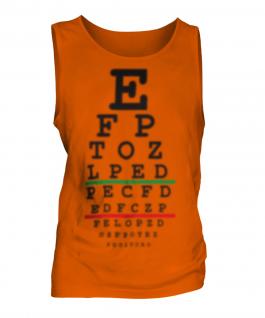 Blurred Eye Test Chart Mens Vest