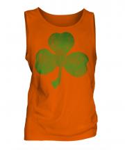 Shamrock Distressed Print Mens Vest