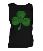Shamrock Distressed Print Mens Vest
