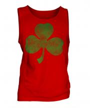 Shamrock Distressed Print Mens Vest