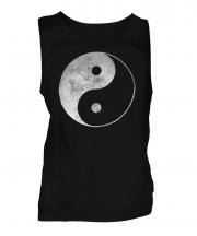 Yin Yang Distressed Print Mens Vest